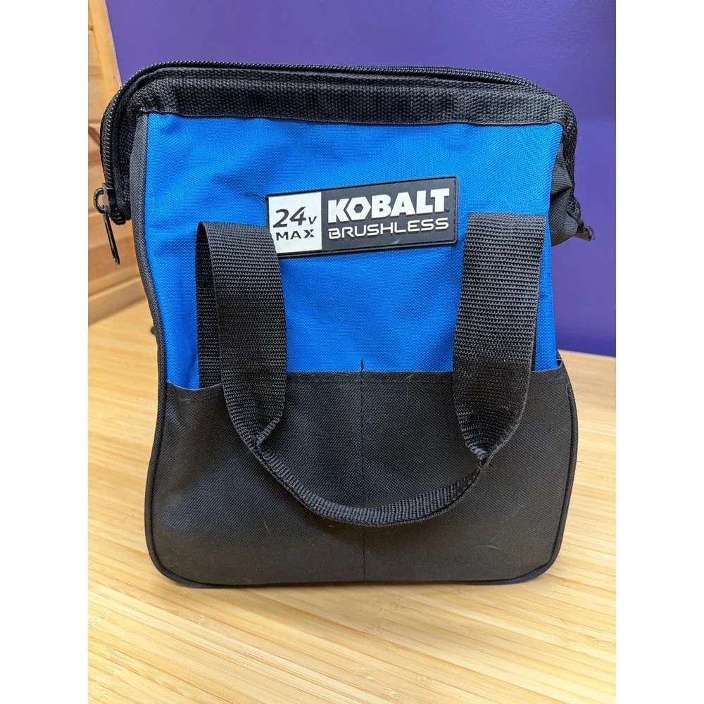 Kobalt 24V Max Brushless Tool Bag Storage Carry Case Blue Black‎